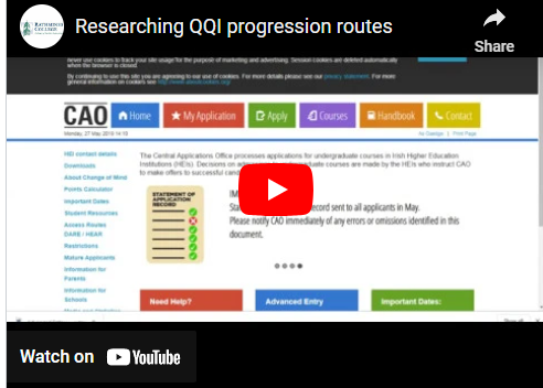 Video about Progression from Rathmines College to 3rd Level